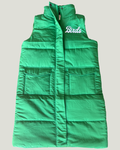 Birds Kelly Green Longline Puffer Vest