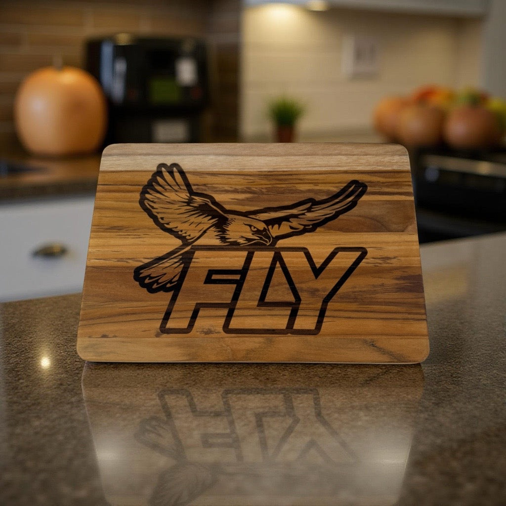 Laser Engraved FLY Cutting Board