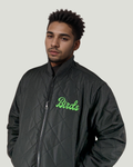Birds Waterproof Quilted Bomber Jacket