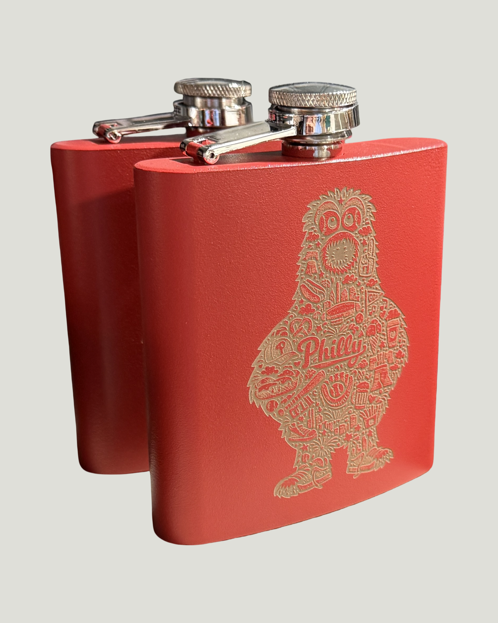 Phanatical Philly Flask / Custom Engraved Philadelphia Doodle Flask